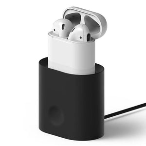 HipCity Charging Dock - Silicone Mini Portable Base for AirPods Case